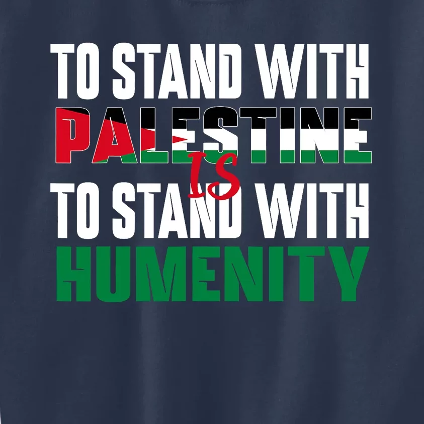 Scattered Humanity For Free Gaza Gazabombing Kids Sweatshirt