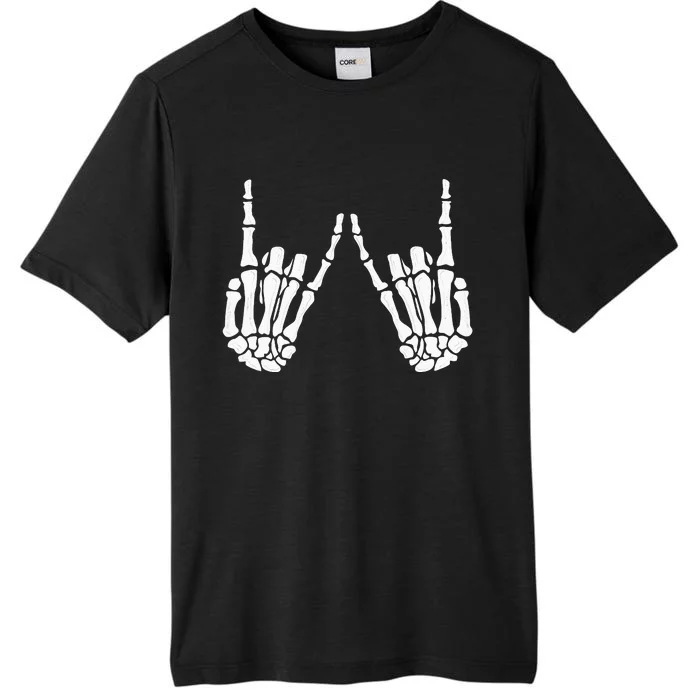 Skeleton Hand Gestures Rock Skeleton Hands Halloween ChromaSoft Performance T-Shirt