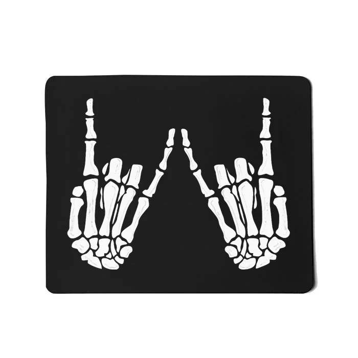 Skeleton Hand Gestures Rock Skeleton Hands Halloween Mousepad