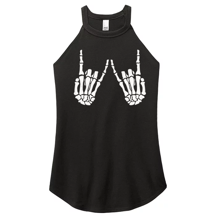 Skeleton Hand Gestures Rock Skeleton Hands Halloween Women’s Perfect Tri Rocker Tank