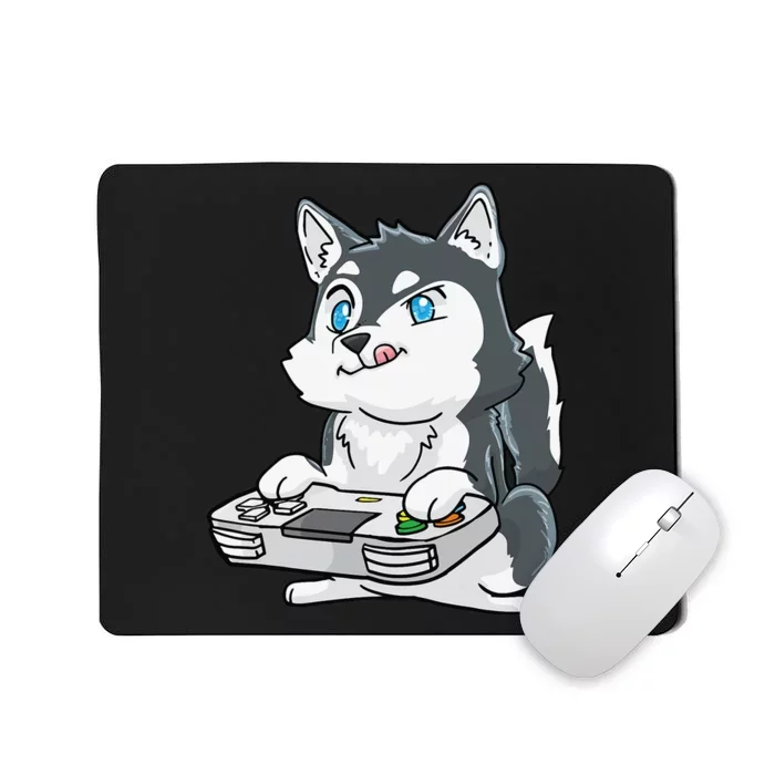 Siberian Husky Gaming Kawaii Gift for Gamers and Dog Lovers Mousepad