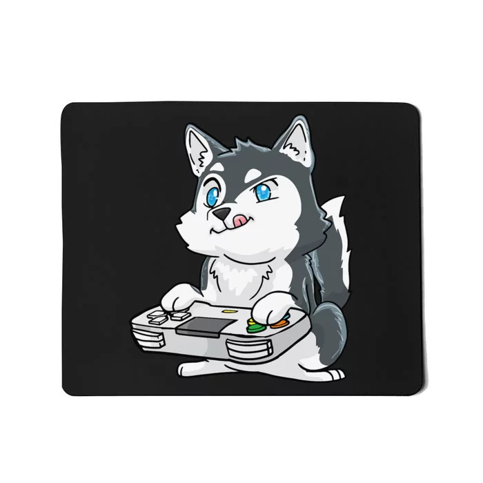 Siberian Husky Gaming Kawaii Gift for Gamers and Dog Lovers Mousepad