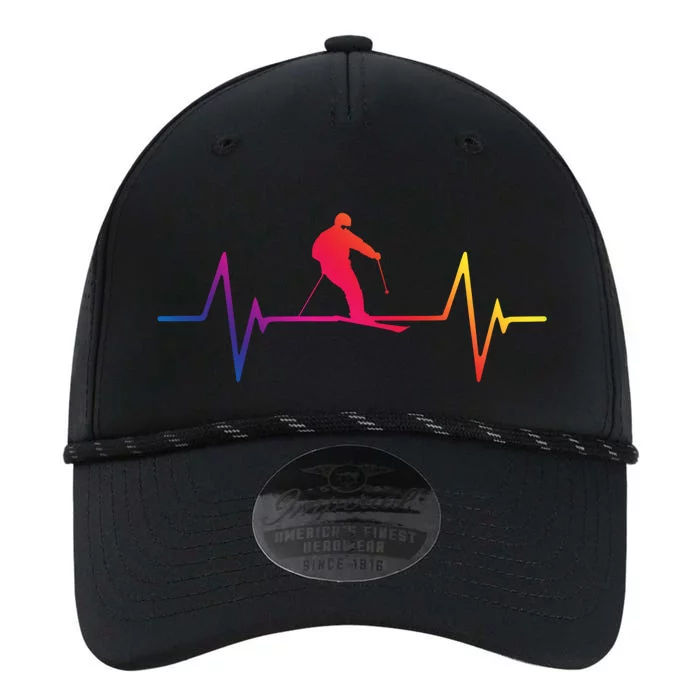 Skiing Heartbeat Gift Performance The Dyno Cap