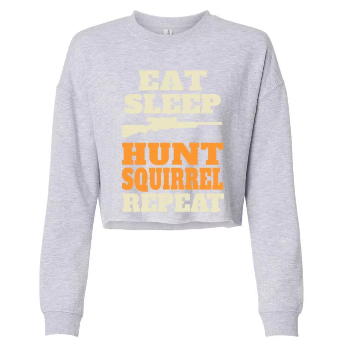 Squirrel Hunting Gift Cropped Pullover Crew