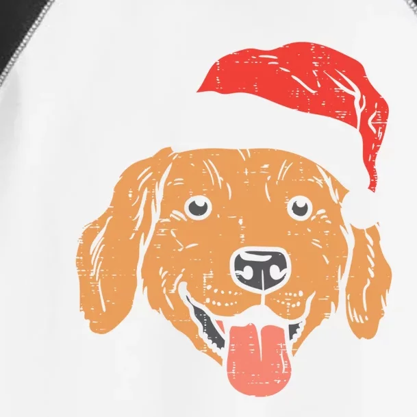 Santa Hat Golden Retriever Christmas Xmas Pj Dog Lover Owner Gift Toddler Fine Jersey T-Shirt