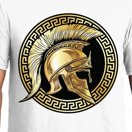 Spartan Helmet Gold Gladiator Sparta Greek Gym Workout Pajama Set