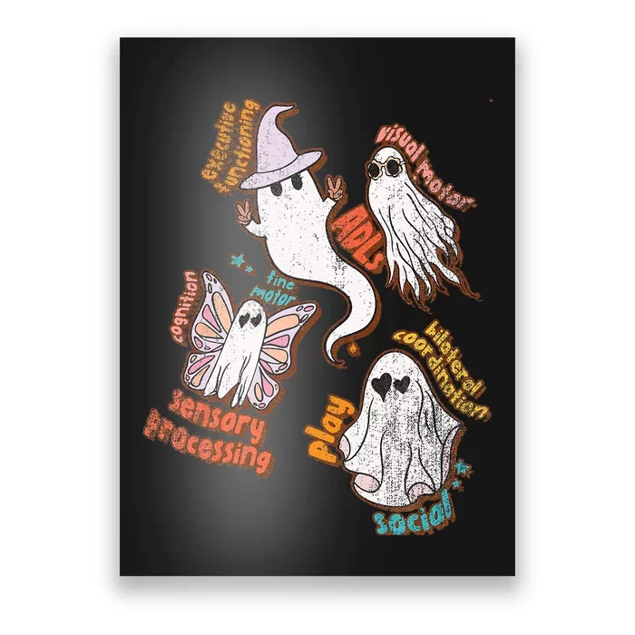 Spooky Halloween Ghost Friends OT Scope Occupational Therapy Poster