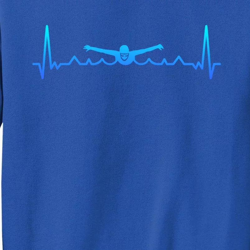 Swimming Heartbeat Gift For Swimmer Dad Gift Sweatshirt