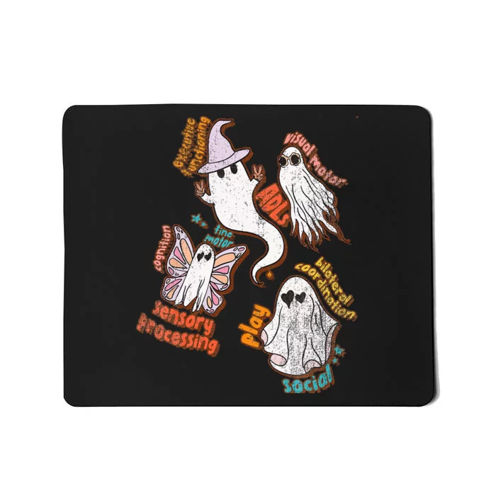 Spooky Halloween Ghost Friends OT Scope Occupational Therapy Mousepad