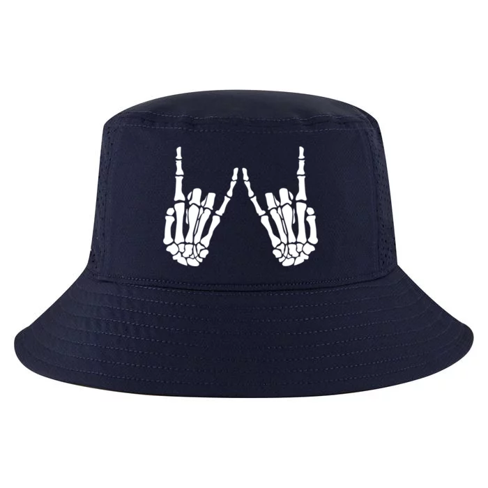 Skeleton Hand Gestures Rock Skeleton Hands Halloween Cool Gift Cool Comfort Performance Bucket Hat