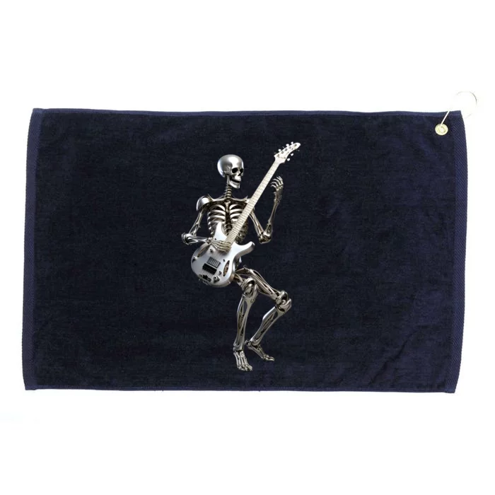 Skeleton Hand Guitar Rock And Roll Band Gift Grommeted Golf Towel