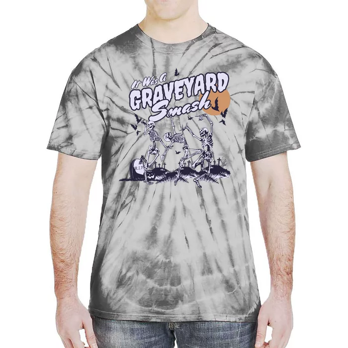 Skeleton Halloween Graveyard Smash Tie-Dye T-Shirt