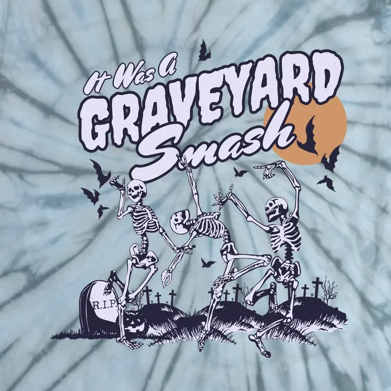 Skeleton Halloween Graveyard Smash Tie-Dye T-Shirt