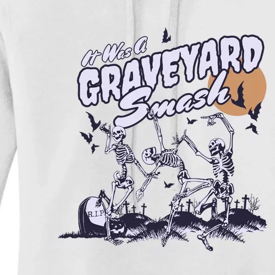 Skeleton Halloween Graveyard Smash Women's Pullover Hoodie