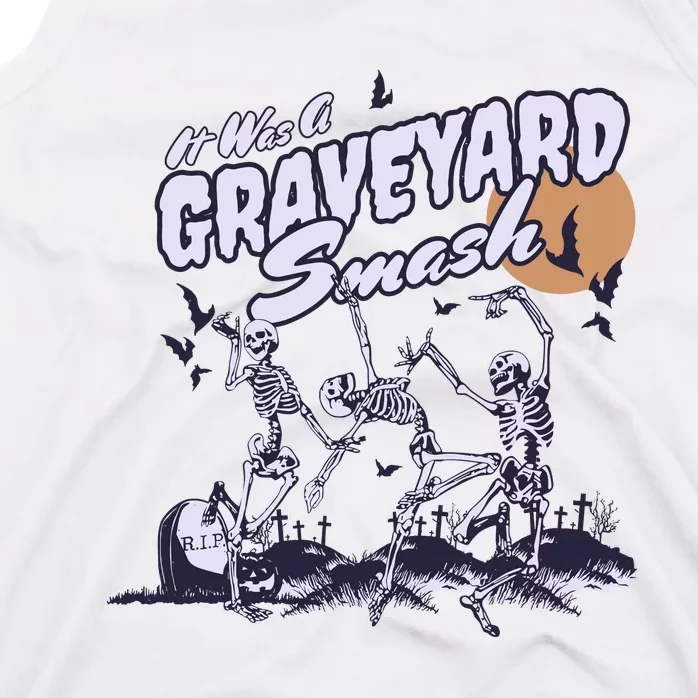 Skeleton Halloween Graveyard Smash Tank Top