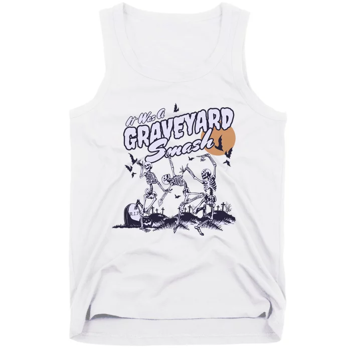 Skeleton Halloween Graveyard Smash Tank Top