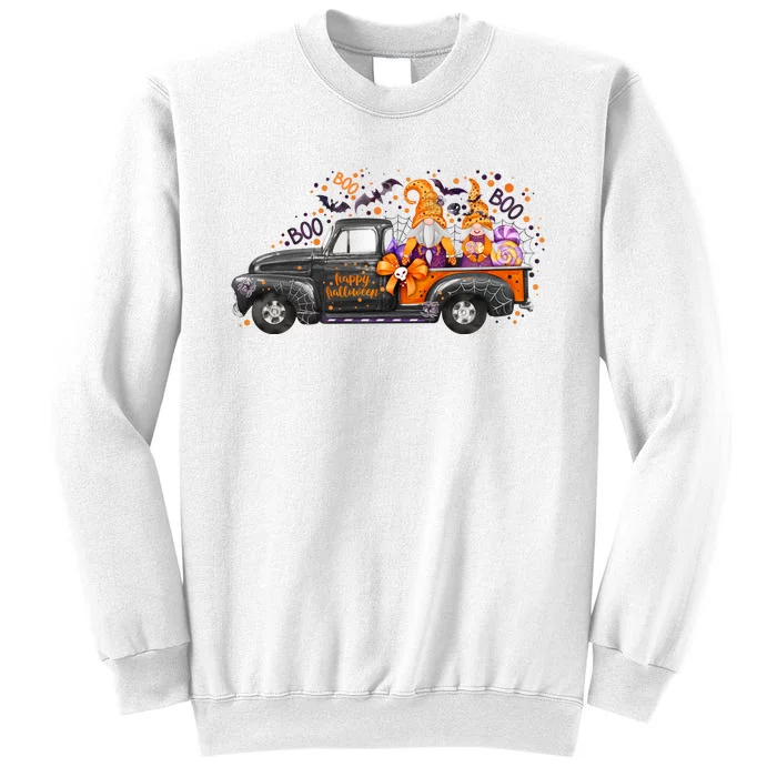 Spooky Halloween Gnome Squad Truck Sweatshirt