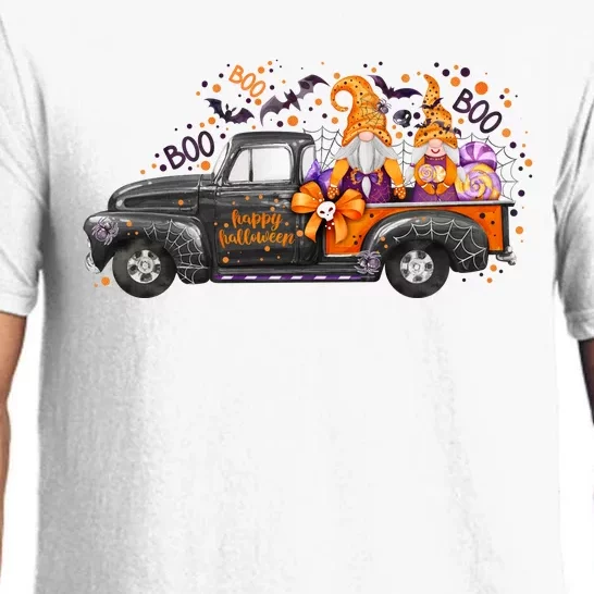 Spooky Halloween Gnome Squad Truck Pajama Set