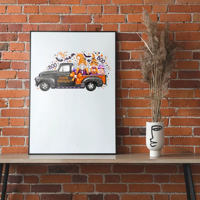 Spooky Halloween Gnome Squad Truck Poster