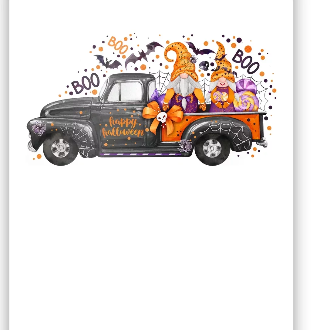 Spooky Halloween Gnome Squad Truck Poster