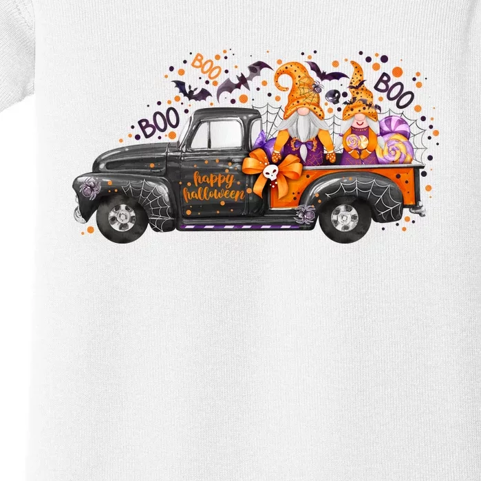 Spooky Halloween Gnome Squad Truck Baby Bodysuit