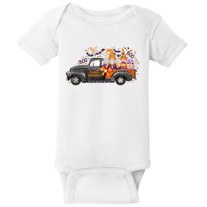 Spooky Halloween Gnome Squad Truck Baby Bodysuit