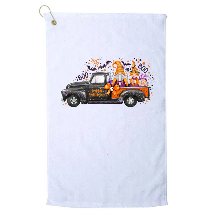 Spooky Halloween Gnome Squad Truck Platinum Collection Golf Towel