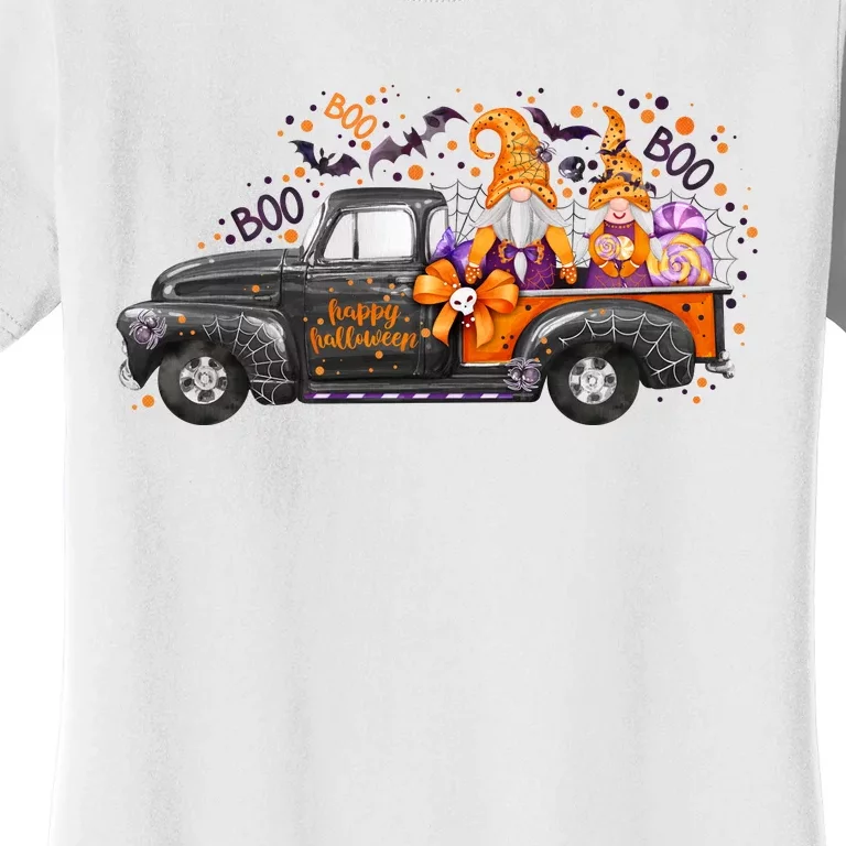 Spooky Halloween Gnome Squad Truck Women's T-Shirt