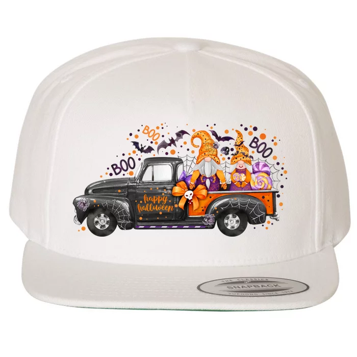 Spooky Halloween Gnome Squad Truck Wool Snapback Cap