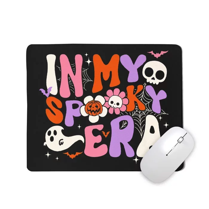 Scary Horror Ghost Groovy In My Spooky Era Retro Halloween Mousepad