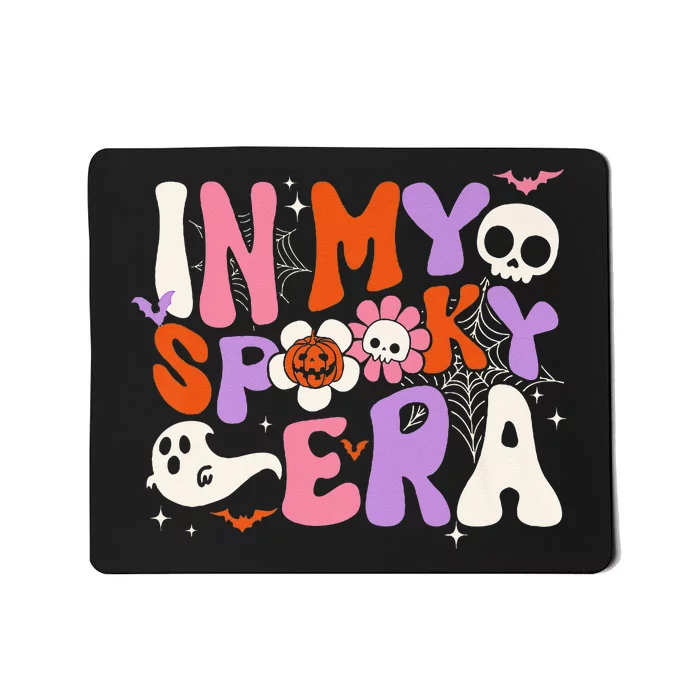 Scary Horror Ghost Groovy In My Spooky Era Retro Halloween Mousepad