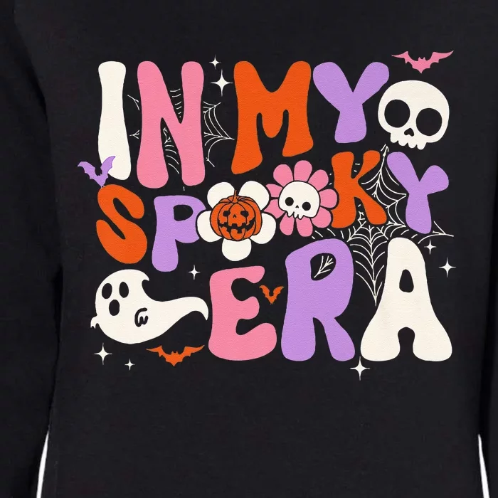 Scary Horror Ghost Groovy In My Spooky Era Retro Halloween Womens California Wash Sweatshirt