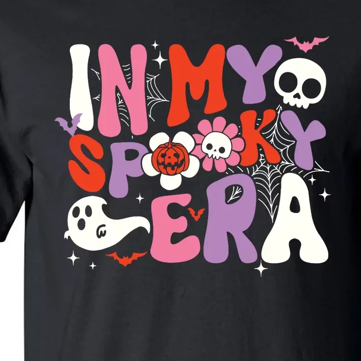 Scary Horror Ghost Groovy In My Spooky Era Retro Halloween Tall T-Shirt