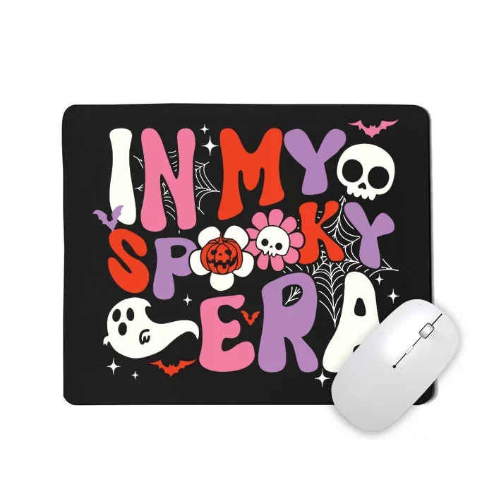 Scary Horror Ghost Groovy In My Spooky Era Retro Halloween Mousepad