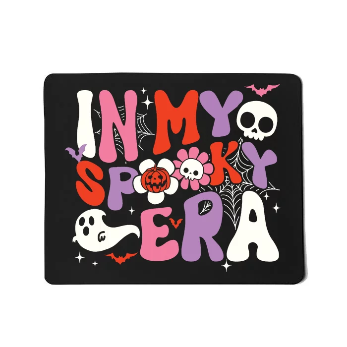 Scary Horror Ghost Groovy In My Spooky Era Retro Halloween Mousepad