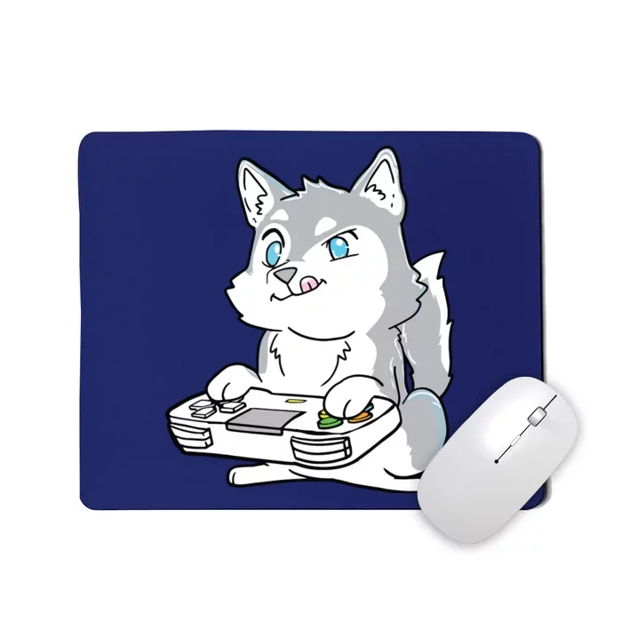 Siberian Husky Gaming Kawaii Gift For Gamers And Dog Lovers Mousepad