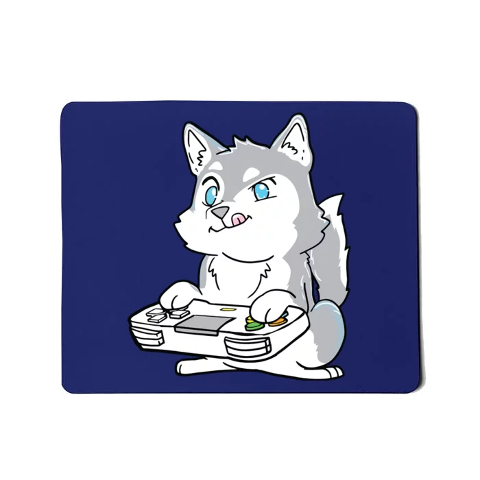 Siberian Husky Gaming Kawaii Gift For Gamers And Dog Lovers Mousepad