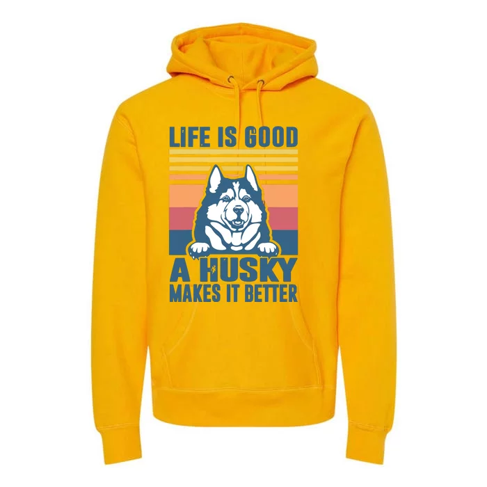 Siberian Husky Gifts For Women Men Husky Dog Dad Dog Mom Premium Hoodie