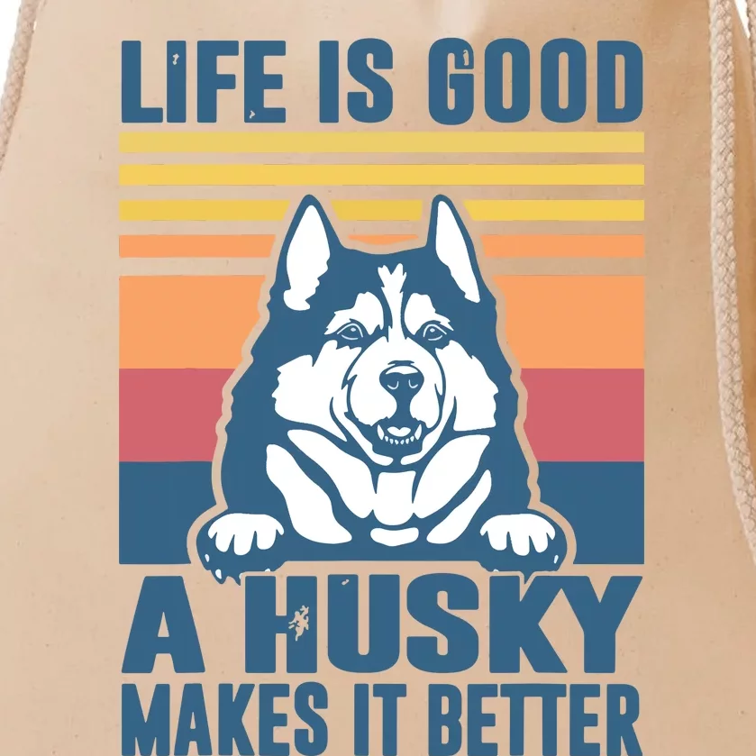 Siberian Husky Gifts For Women Men Husky Dog Dad Dog Mom Drawstring Bag