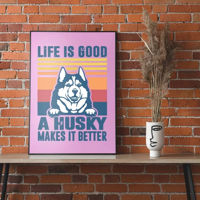 Siberian Husky Gifts For Women Men Husky Dog Dad Dog Mom Poster