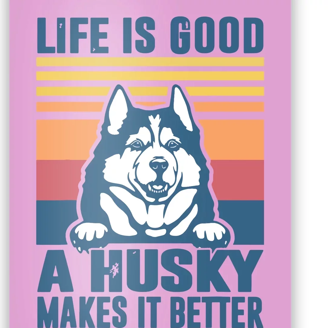 Siberian Husky Gifts For Women Men Husky Dog Dad Dog Mom Poster