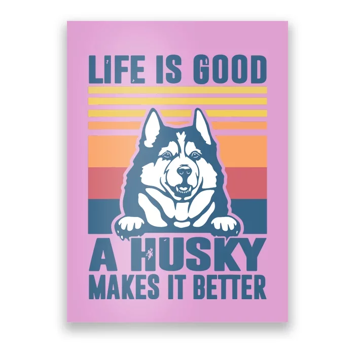 Siberian Husky Gifts For Women Men Husky Dog Dad Dog Mom Poster