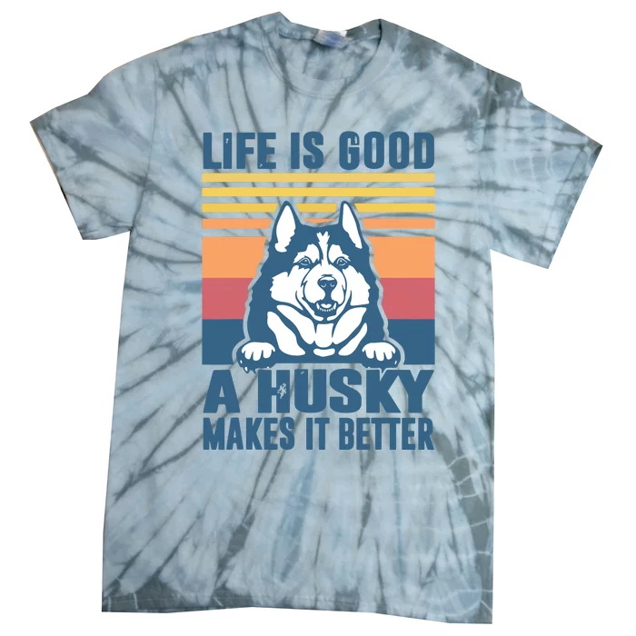 Siberian Husky Gifts For Women Men Husky Dog Dad Dog Mom Tie-Dye T-Shirt