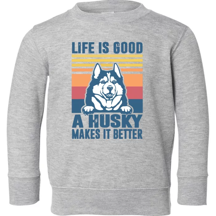 Siberian Husky Gifts For Women Men Husky Dog Dad Dog Mom Toddler Sweatshirt