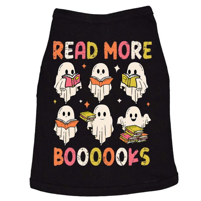 Spooky Halloween Ghost Book Lover Doggie Tank