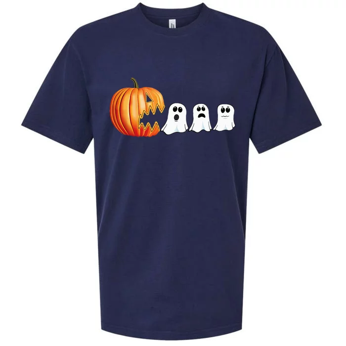 Spooky Halloween Ghosts & Pumpkin Decorations Sueded Cloud Jersey T-Shirt