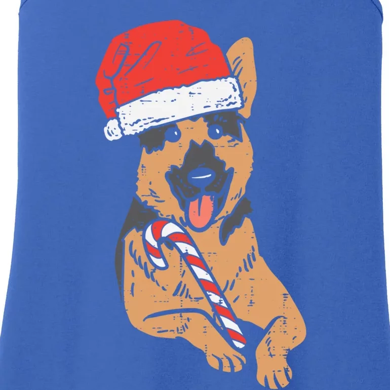 Santa Hat Ger Shepherd Dog Christmas Pajamas Xmas Pjs Gift Ladies Essential Tank