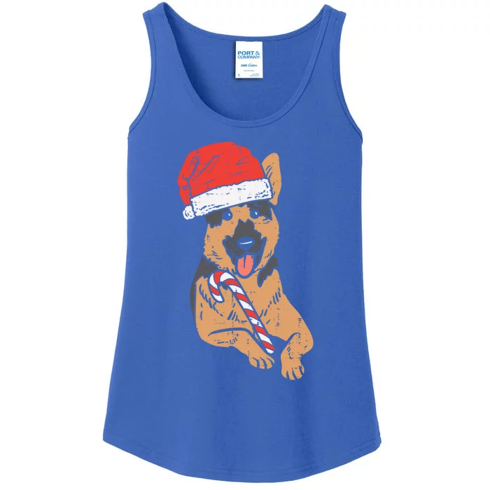 Santa Hat Ger Shepherd Dog Christmas Pajamas Xmas Pjs Gift Ladies Essential Tank