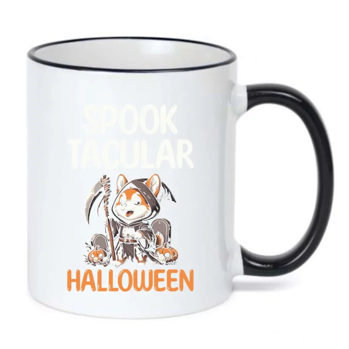 Spooktacular Halloween Gift Black Color Changing Mug