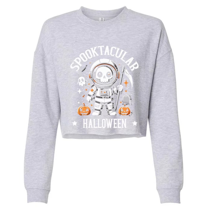 Spooktacular Halloween Great Gift Cropped Pullover Crew